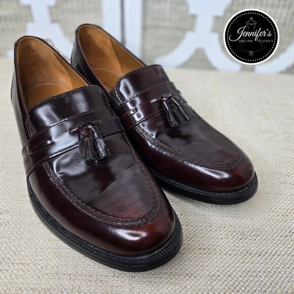 Bostonian NWOT Men's Burgundy Kinnon Step Leather Tassel Loafer Size 8M - Picture 6 of 15